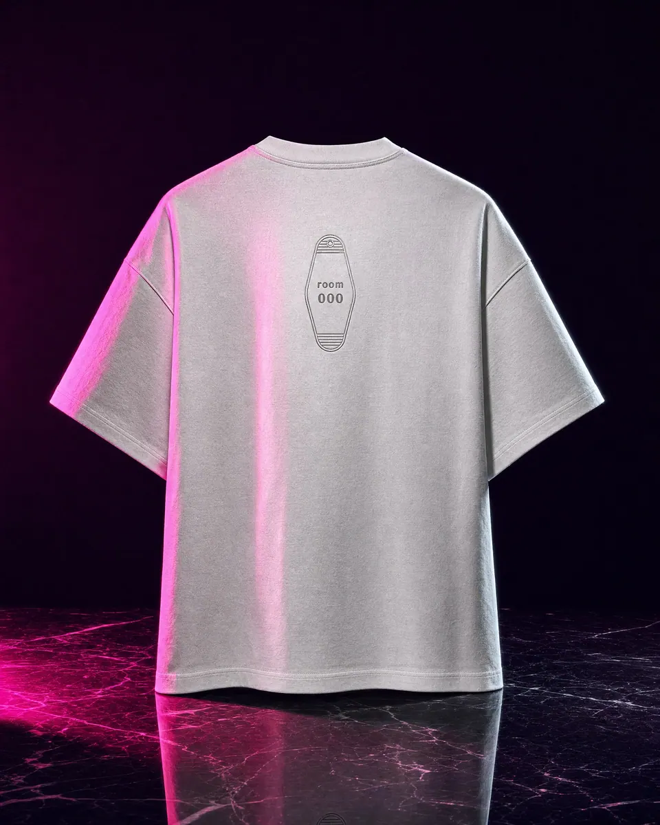 platinum heavyweight tee on dark hotel marble